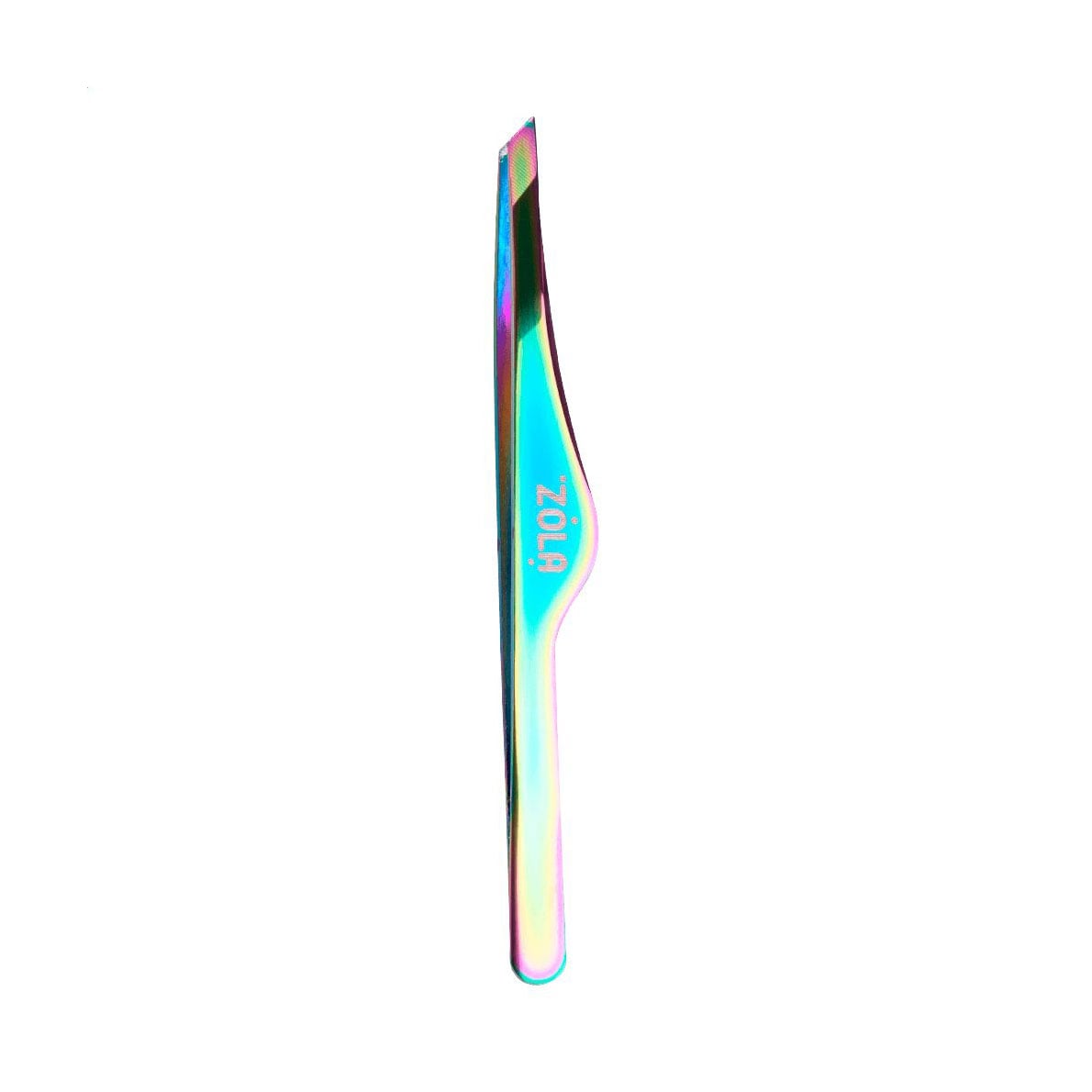 Пінцет професійний для брів Zola Color Series Rainbow скошений, 1 шт